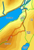Map: Illgill Head from Wasdale 