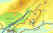 Map for our walk in Miterdale